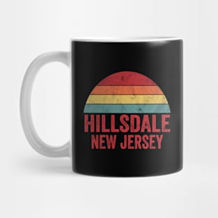 Hillsdale New Jersey Vintage 70s 80s Distressed Retro Mug